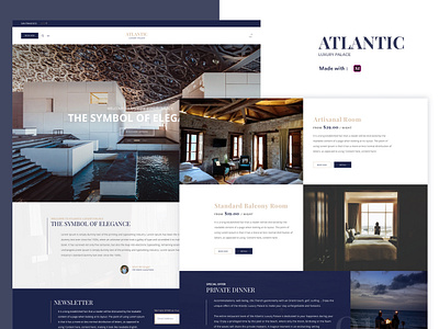 Atlantic Luxury Hotel UI UX Design hotel hotel booking responsive design ui uiux webdesign