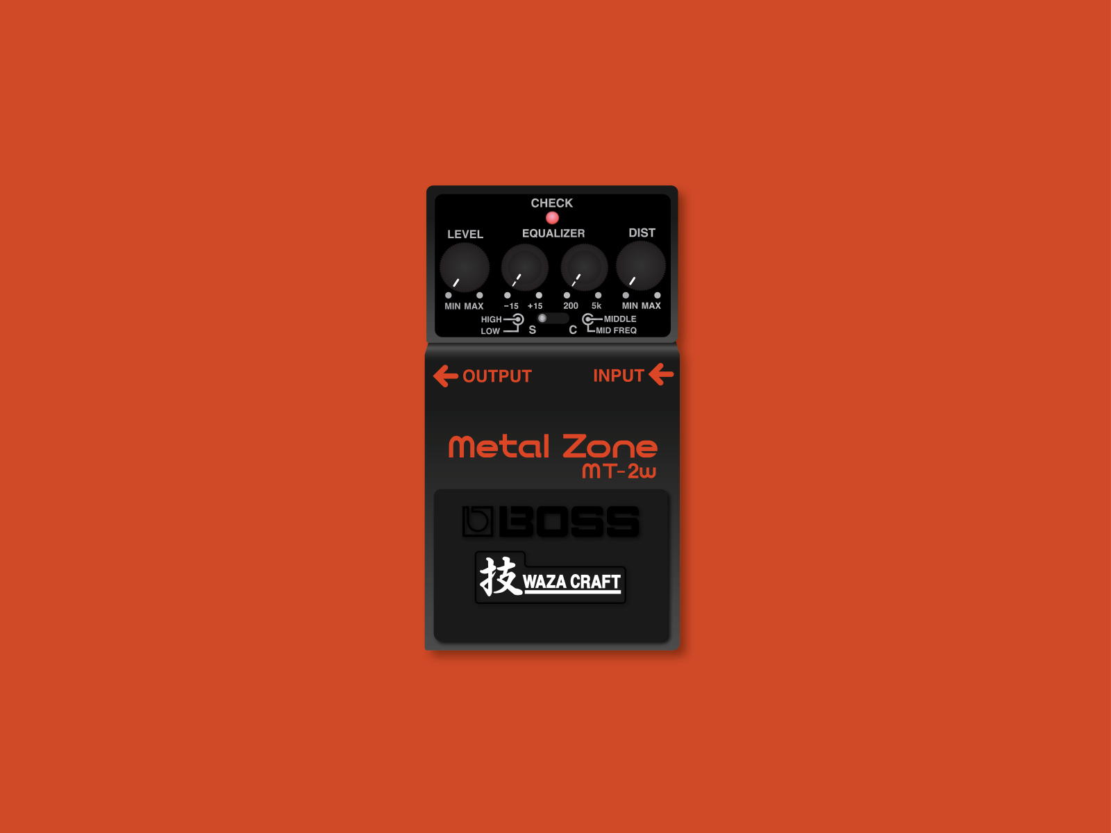 Boss MT-2W Waza Craft Metal Zone Distortion Pedal by Katy Keane on