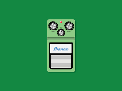 Ibanez TS9 Tube Screamer Overdrive Pedal guitar effect guitar pedal illustration