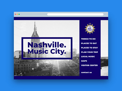 Nashville Informational Website city design landing music nashville page web website