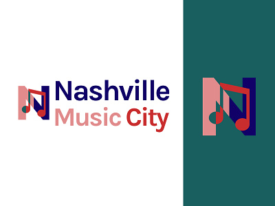 Nashville Music City Logo city concept logo music nashville