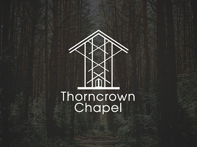 Thorncrown Chapel Logo chapel church forest glass logo mountain nature thorncrown