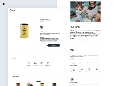 Website, branding and packages for eebee honey