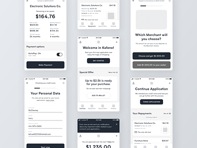 Loan App Wireframes app app design application clean customer experience customer finance design experience finance finance app leasing loans mobile app mobile app design mobile application mobile design user ux wireframe