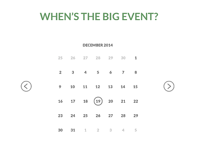 Simple Minimal Calendar. calendar date month simple