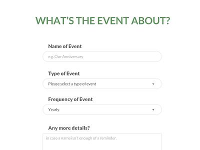 Simple Form event form input select textarea