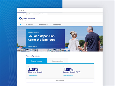 Close Brothers Savings site design design minimal typography ui ux web