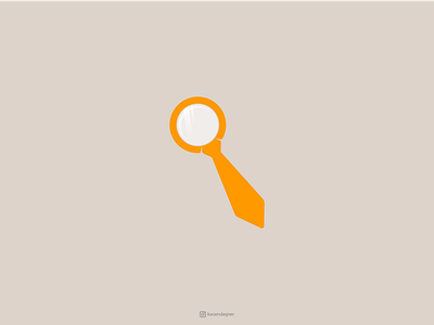 Tie Magnifying glass logo