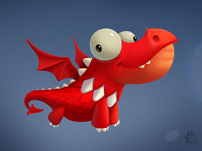 Cartoon dragon character dragon igoryozzi igorzubkov yozzi