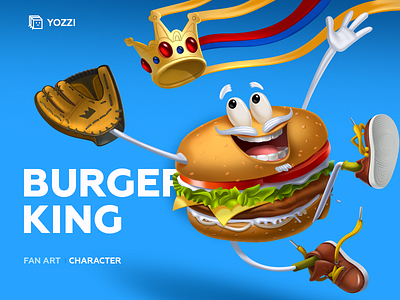 Burger King Character advertising burgerking chracter igoryozzi igorzubkov yozzi