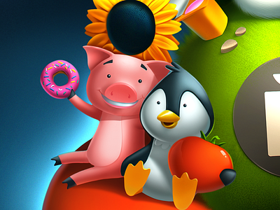 Little Penguin and Pig character igoryozzi igorzubkov yozzi