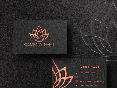 Luxury foil business card mockup