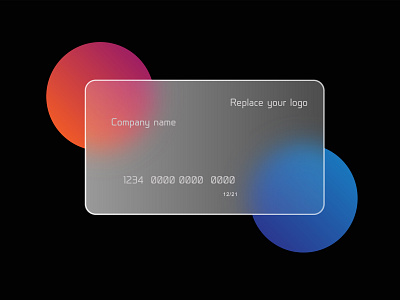 Transparent card mockup