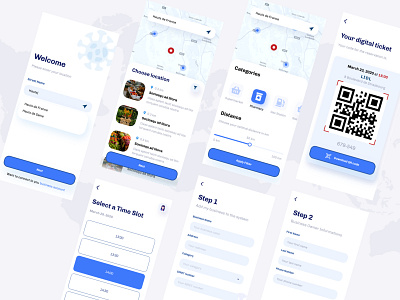 COVID-19 Queue Management System App design mobile app design mobile ui design ui ui ux