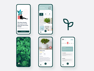 Plant-friends app design mobile app mobile app design mobile ui design ui ui design ui ux ux