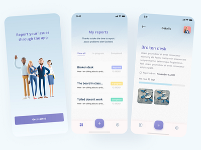Reporting Issues App app apple design mobile app mobile app design mobile ui design ui ui design ui ux ux