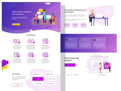 Agency design illustration ui ui ux web design