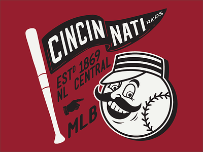 Cincinnati Reds baseball cincinnati cincinnati reds design graphics illustration lauren nugent reds t shirt typography