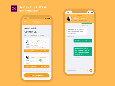 Daily UI challenge #013 adobe xd app dailyui design direct messaging message uidesign