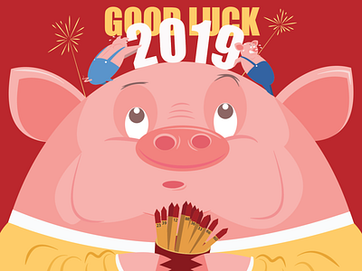 Good luck, 2019 illustration vector