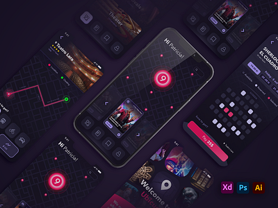 Ubicuo entertainment - Mobile APP (UI/UX) Screen app design app design uxui interface mobile prototype ui ui design user user interface ux