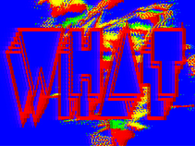 Blue red retro WHAT 80s 8bit arcade glitch glitch art nintendo pixel pixel art pixels retro typography video game vintage