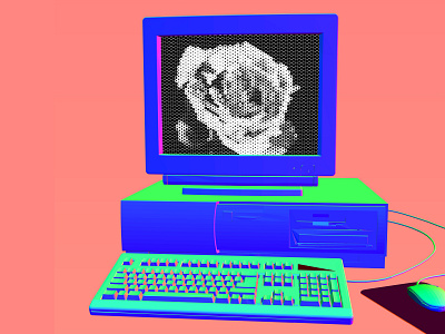 CRT Rose 80s 8bit computer computer art fluorescent glitch art neon net art nostalgia pixel pixelart pixels retro synthwave tech vaporwave vintage