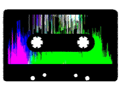 Glitch Tape 80s 80s style 8bit 90s cassette cassette tape cassettes music neon pixel pixelart retro retro design retrowave synthwave
