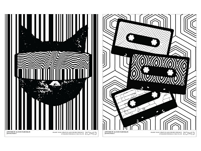 Coloring Book Pages black and white cassette tape cat cat art cats coloring book coloring book art coloringbook illustration line drawing music art retro vintage
