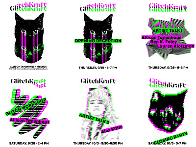 GlitchKraft Exhibition Flyers