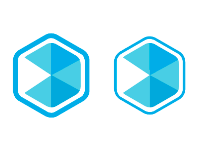 Logo design WIP blue gemetry goa hexagon logo strategy wip