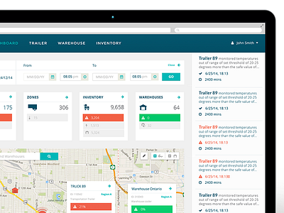 Dashboard web app app dashboard fleet truck ui ux web