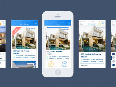 WIP - Design for a Property Listing App app design flat gradient ios iphone property