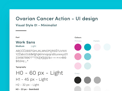 StyleGuide - Typography & Colours colours font styleguide typography worksans