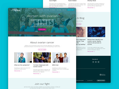Website Design for Ovarian Cancer Charity cancer charity design mobile ovarian responsive ui ux web website