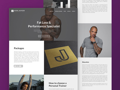 Website design for a Personal Trainer design fitness lato personal trainer photography training ui ux website wordpress