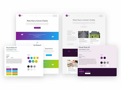 Style Research for a Cancer Charity website colour design research style stylistic ui website