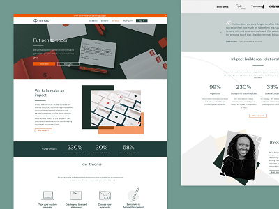 Website design for a startup called Inkpact calligraphy design illustration inkpact pen shop ux website