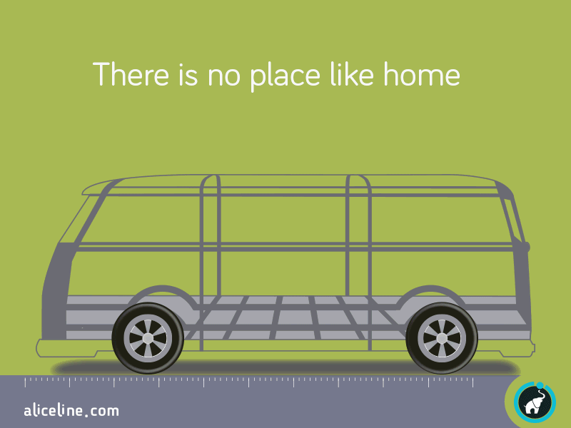 There is no place like home happy van