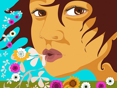 spring girl illustration spring girl