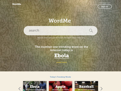 Dictionary Homepage Concept