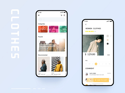 Clothes app ui