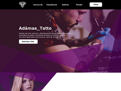 Web Adamas artistas desiginspiration design web illustrated logo marca photoshop skecth store tattoo ux web