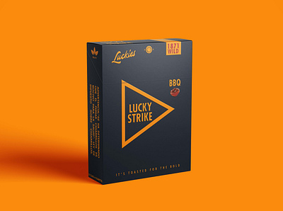 Lucky Strike - Doritos addiction bbq bold branding cigarette crunchy design flat logo minimal packaging smoking social