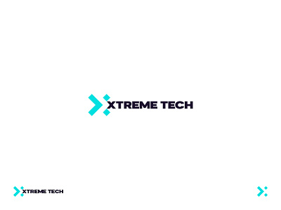 XTREME TECH bold brand branding design logo minimal pc security tech technology vector