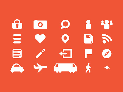 Icon Set for Pinart: Mobile App app flat icon icons illustration minimal mobile pinart ui ux