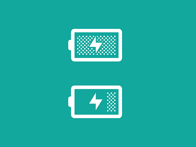 Full & Low Battery battery flat icon icons illustration minimal ui ux