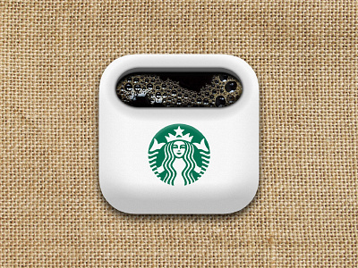Starbucks App Icon V2 app coffee icon ios realism starbucks ui