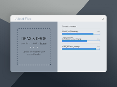 File Upload Dialog dialog drag drag and drop drop file lightbox modal progress ui upload ux