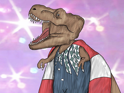 My Jaws are strong enough! character design digital illustration dinosaur illustration music